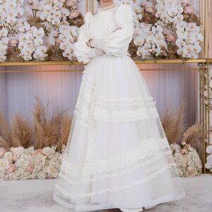 knee length dresses for ladies Long Sleeve Lace Sheath Wedding Dress With Open Back And Slit
